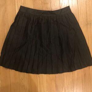 Sparkle & Fade leather pleated high waisted skirt